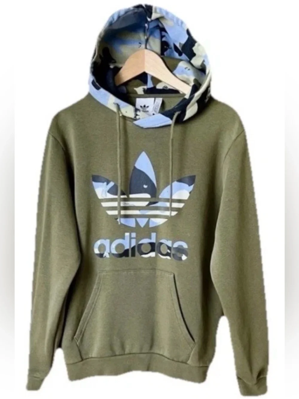 Adidas Originals H13474 Camo Trefoil Hoodie Focus Olive Men’s M unisex